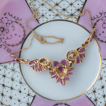 Elegant Ruby & Diamond Necklace c. 1970s