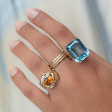 20 Carat Blue Topaz Cocktail Ring