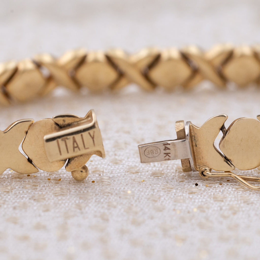Xoxo Bracelet X And O Gold Bracelet 14k Yellow Gold XOXO Diamond