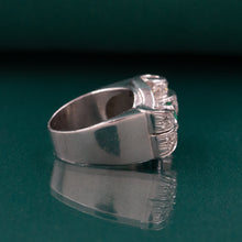 Colombian Emerald & Diamond Retro Ring