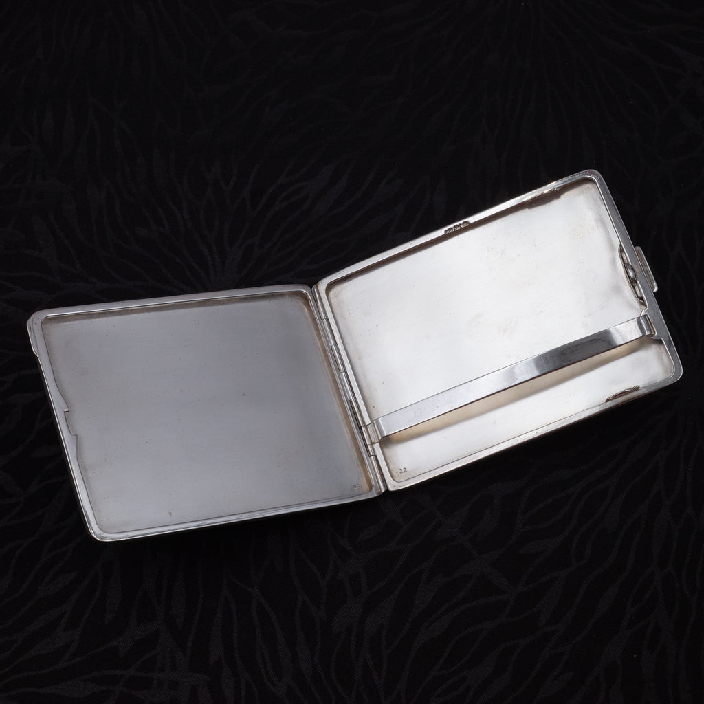art deco silver cigarette box Art-Deco Sterling Cigarette Case – Pippin Vintage Jewelry