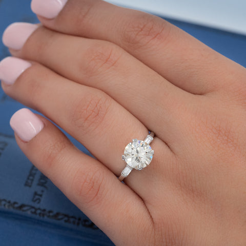 GIA-Certified 2.19 Carat Diamond Ring C. 1950s