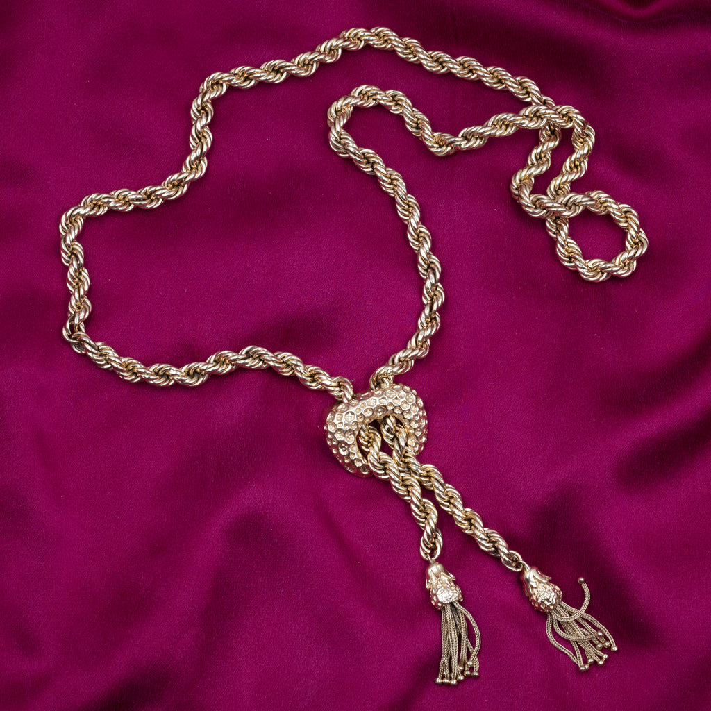 Adjustable Rope Chain Necklace c. 1980s Pippin Vintage Jewelry