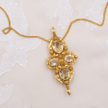 Antique Citrine Cannetille Brooch