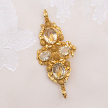 Antique Citrine Cannetille Brooch