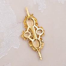 Antique Citrine Cannetille Brooch