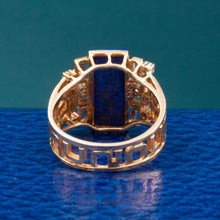 14 Karat Lapis Lazuli & Diamond Ring