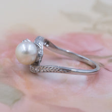 Art-Deco Natural Pearl & Diamond Toi Et Moi