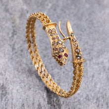 Snake Bangle with Rose-Cut Diamonds