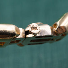 Double Tube-Link Bracelet with Diamonds c1980