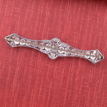 Art Deco Diamond Bar Pin With 4+ Carats