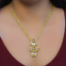 Antique Citrine Cannetille Brooch