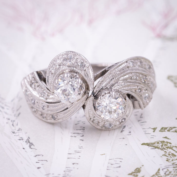 Late 1920s Toi Et Moi-Inspired Diamond Ring