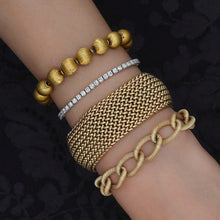 Mid-Century Woven Gold Bracelet