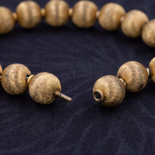 Mid-Century Gold Satin Bead Bracelet