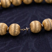 Mid-Century Gold Satin Bead Bracelet