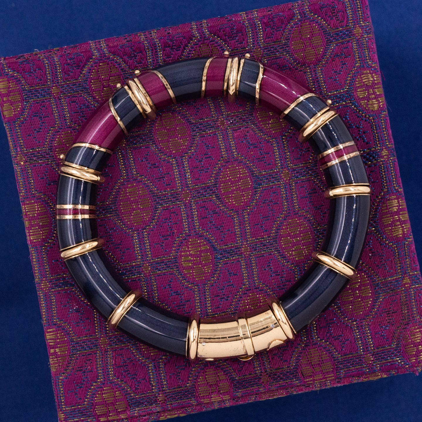 La Nouvelle Bague Flex Enamel Bangle c1980