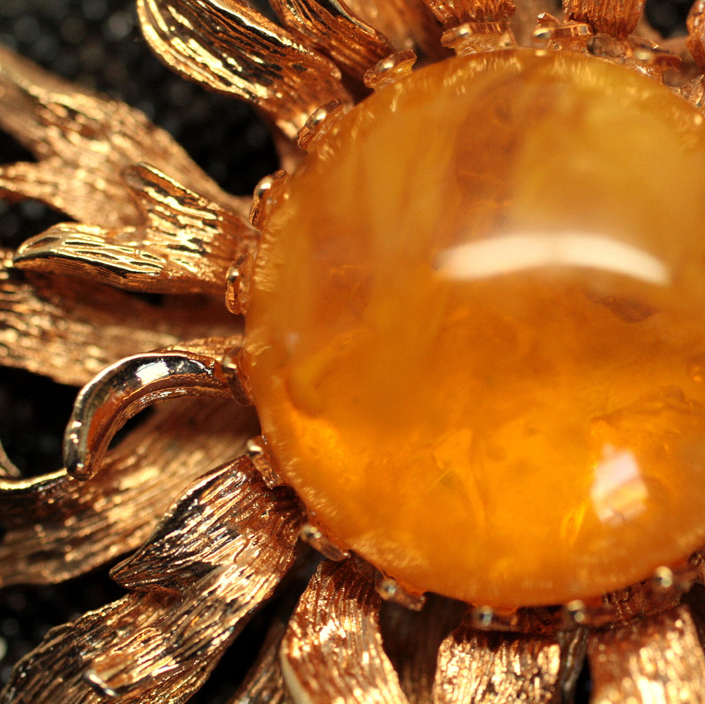 Circa 1960 Gold-Tone Cadoro Sunburst Pin – Pippin Vintage Jewelry