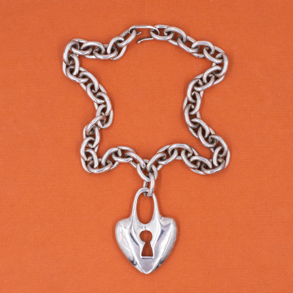 ★VINTAGE HOLLYWOOD★ Porte Love Lock Necklace VINTAGE HOLLYWOOD】Porte Key Love Lock Necklace Personalised