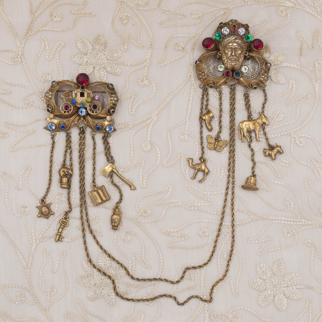 Broche Ancienne Française Vintage - Bijou Ancien En Métal - Occasion - Pièce Rare