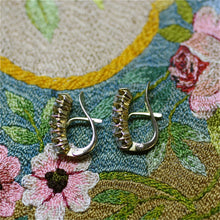 Circa 1895 Victorian Old Mine Cut Diamond Hoop Earrings