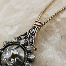 C1860 Old Mine and Rose Cut Pendant- Bale Detail
