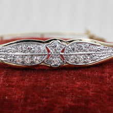 1890s Platinum Diamond Topped Mid-century Bangle