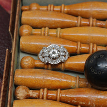 Circa 1920 Platinum & 18k Diamond Cocktail Ring
