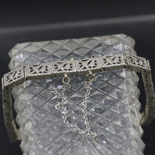 Deco Filigree Diamond and Sapphire Bracelet