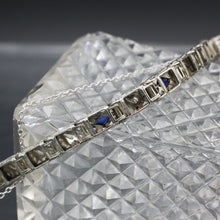 Deco Filigree Diamond and Sapphire Bracelet