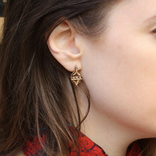 Victorian Rose Gold and Seed Pearl Earrings