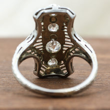 c1900 Art Nouveau Old Mine Cut Diamond Dinner Ring