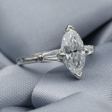 1.45 Carat Marquise Cut Diamond Ring c1950