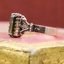 c1880 Green Tourmaline Rose Gold Ring