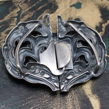 Circa 1890 Art Nouveau Sterling Silver Buckle