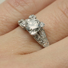 Circa 1920 Platinum & Diamond Engagement Ring
