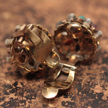 10K & Silver Natural Gemstone Earrings