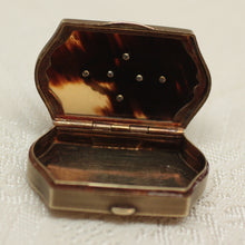 Circa 1900 14K, Tortoise shell & diamond pill box