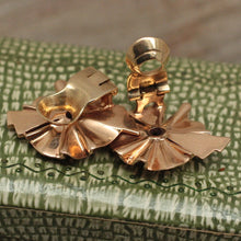 Circa 1940 14K rose gold & Sapphire Earrings