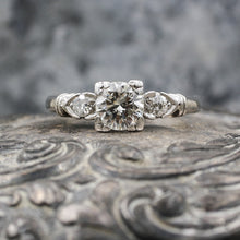 1940s Handmade Platinum .70 Carat Diamond Ring