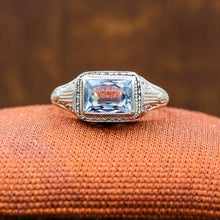 1920s 18k Aquamarine Ring