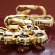 1930s 14k Citrine Frond Earrings