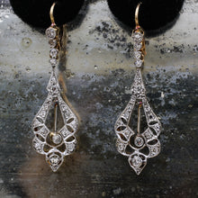 1930s Diamond Drop Chandelier Earrings