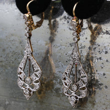 1930s Diamond Drop Chandelier Earrings