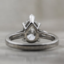 1950s 2.70ct Pear Cut Diamond Ring