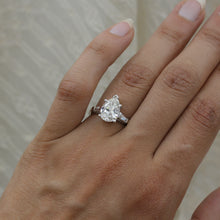 1950s 2.70ct Pear Cut Diamond Ring