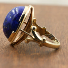 1930s-40s Handmade 14k Lapis Lazuli Ring