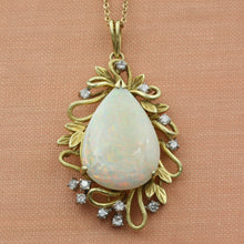 Opal and Diamond Pendant c1960
