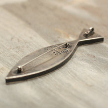 Circa 1950 Los Castillo Inlaid Mexican Sterling Fish Pin/Pendant