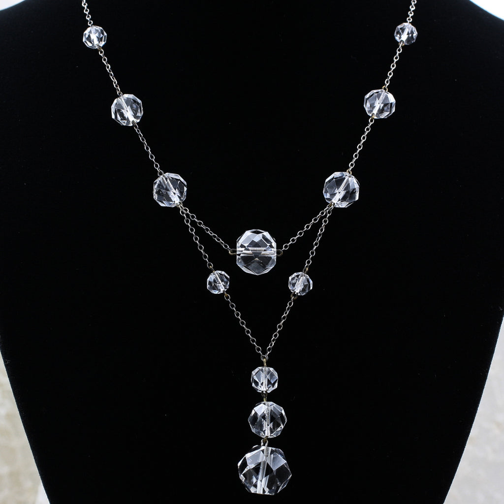 【VINTAGE HOLLYWOOD】Crystal Clip Necklace★送料・関税込 VINTAGE HOLLYWOOD】Crystal Clip Necklace☆送料・関税込